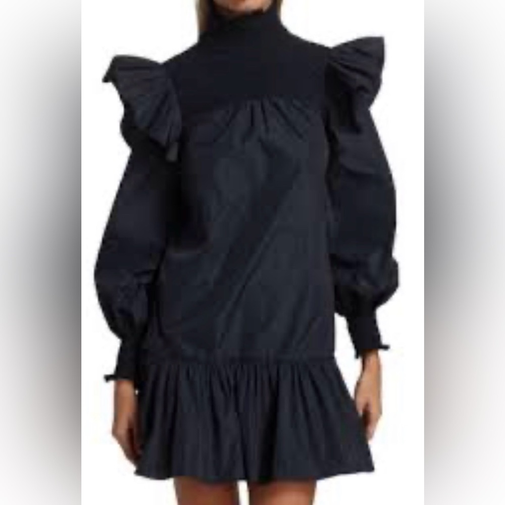 Cinq à Sept Navy Long Sleeve Dress - Picture 1 of 6